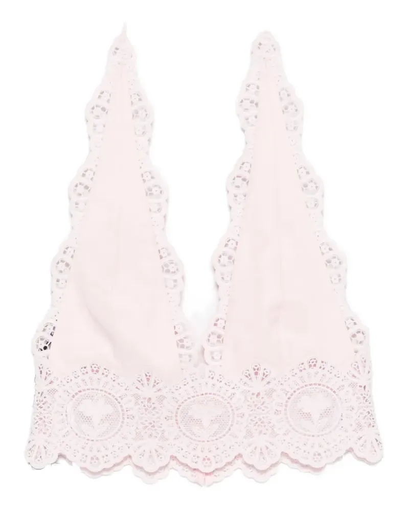 Retrofête Kismet lace-trim top - Rosa Rosa