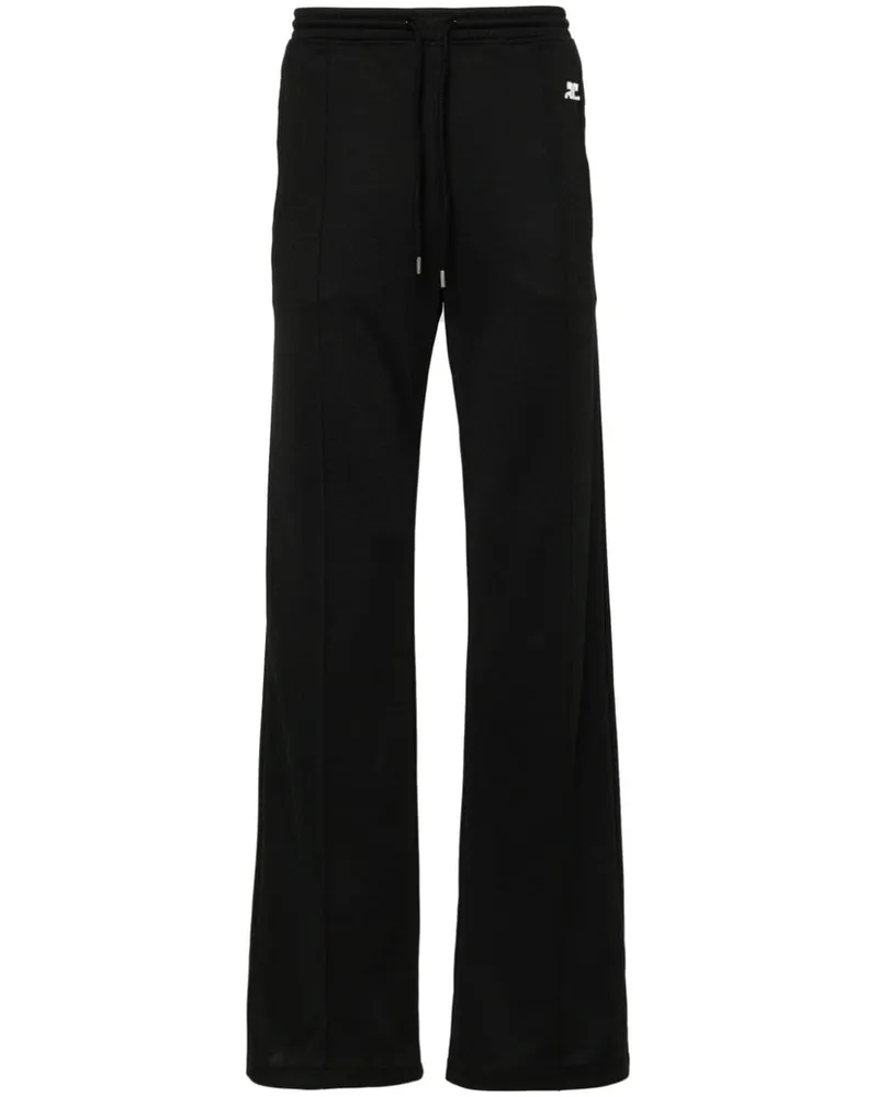 Courrèges Jogginghose mit Logo-Patch - Schwarz Schwarz