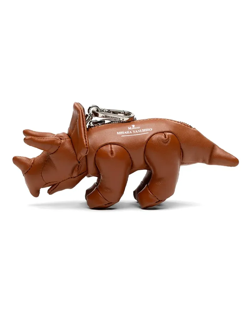 MIHARAYASUHIRO mini Dolls Triceratops shoulder bag - Braun Braun