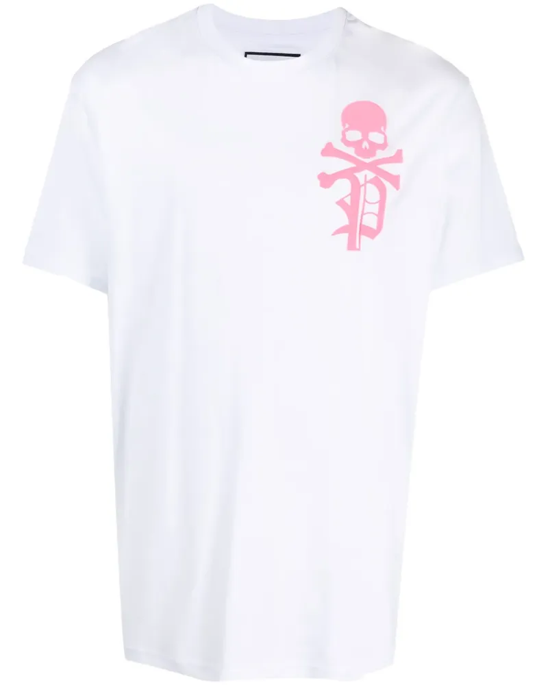 Philipp Plein Skull and Bones T-Shirt - Weiß Weiß