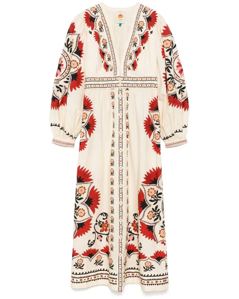 FARM Rio Mandala Maxikleid - Nude Nude