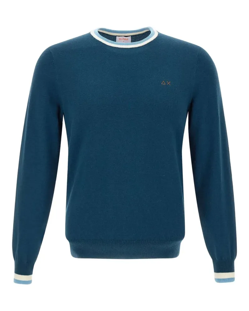 Sun68 Pullover mit Rundhalsausschnitt - Blau Blau