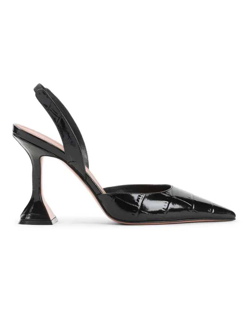 Amina Muaddi Spitze Slingback-Mules - Schwarz Schwarz