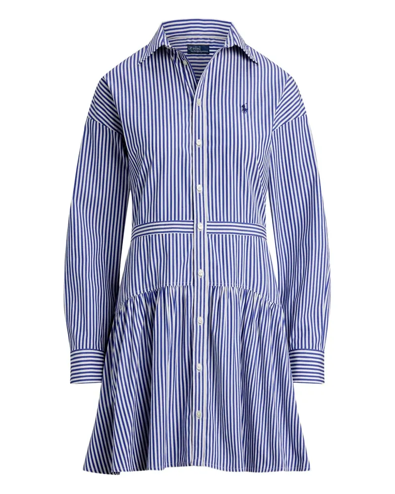 Ralph Lauren Gestreiftes Hemdkleid - Blau Blau
