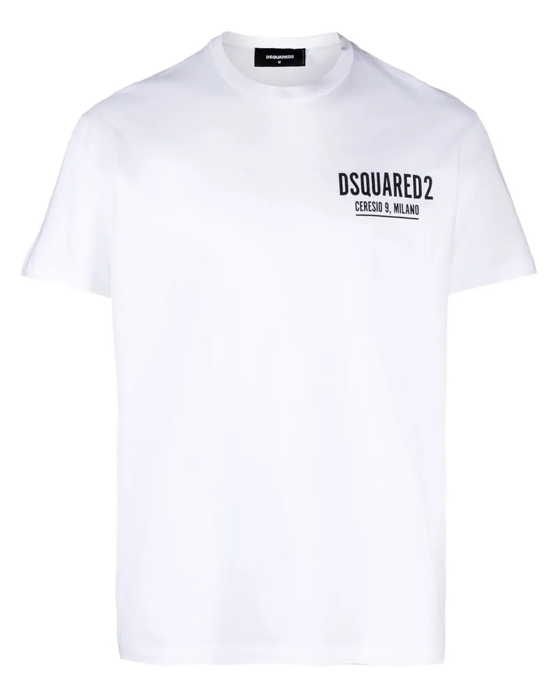 Dsquared2 T-Shirt mit Logo-Print - Weiß Weiß