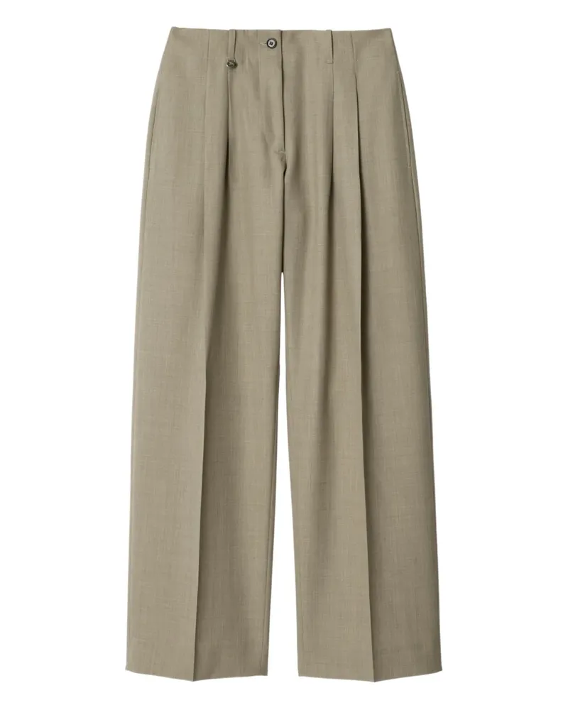 Burberry Wollhose mit Falten - Grün Grün