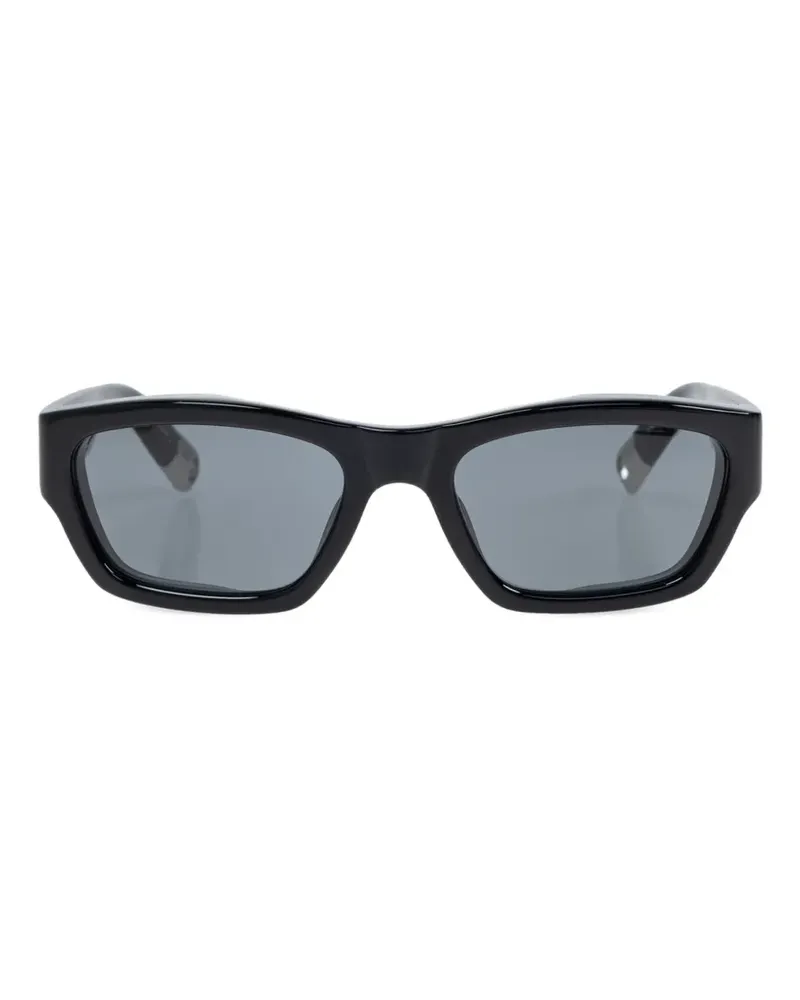 Jacquemus Sonnenbrille mit eckigem Gestell - Schwarz Schwarz