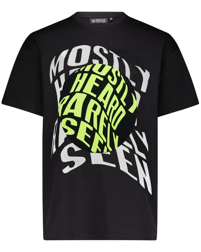 Mostly Heard Rarely Seen T-Shirt mit Logo-Print Schwarz