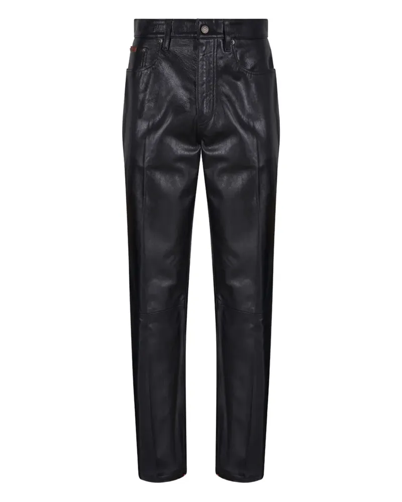 Calvin Klein leather trousers - Schwarz Schwarz