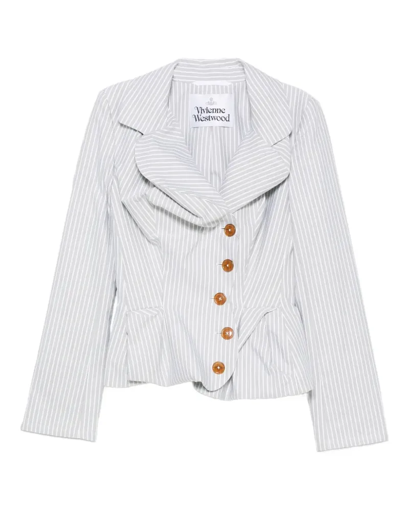 Vivienne Westwood Drunken pinstriped jacket - Grau Grau