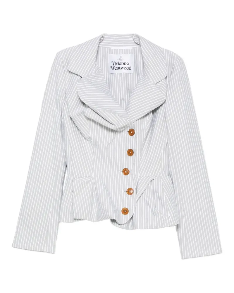 Vivienne Westwood Drunken pinstriped jacket - Grau Grau