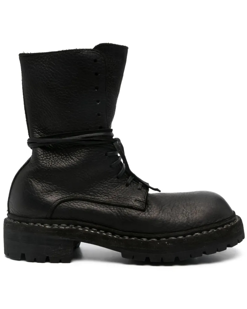 GUIDI Stiefel aus Leder 40mm - Schwarz Schwarz