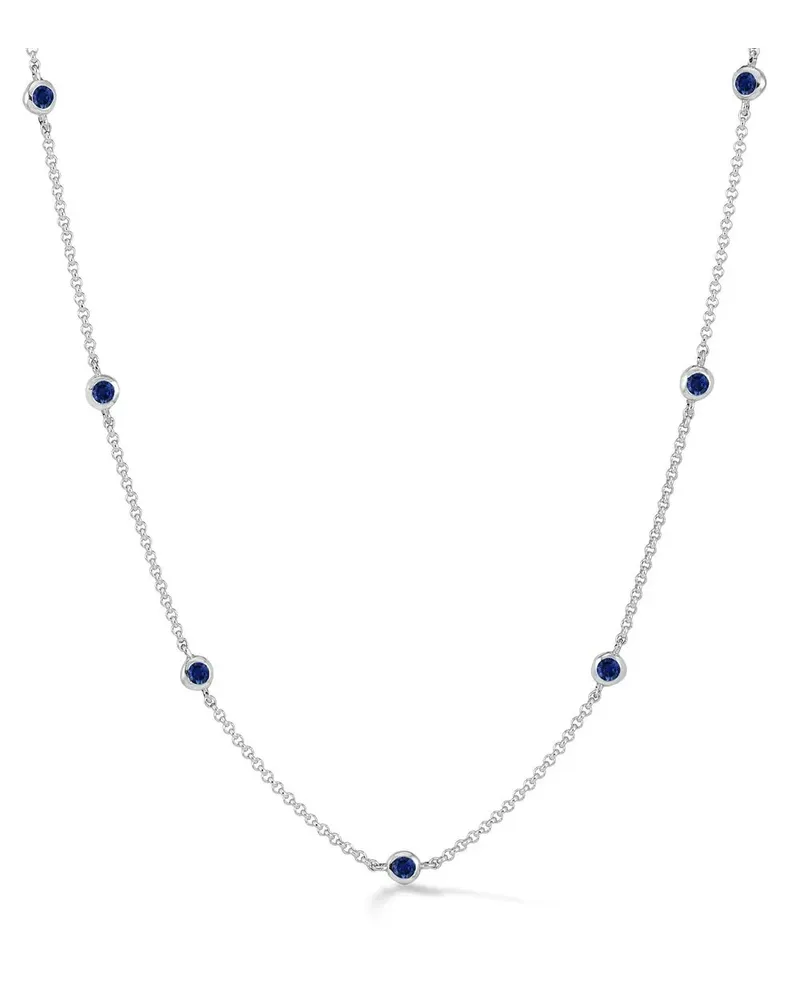 Dower & Hall Halskette mit Saphiren - Silber Silber