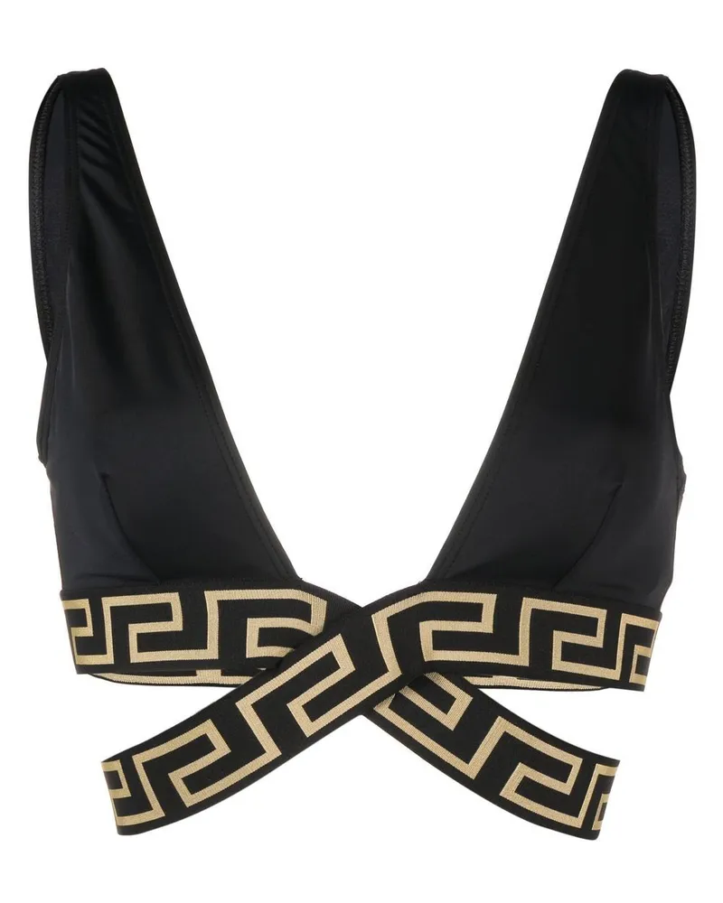 Versace Greca Border Bikinioberteil - Schwarz Schwarz