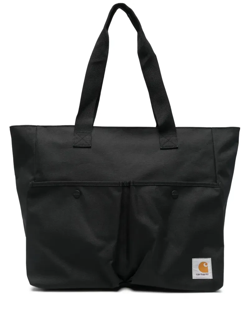 Carhartt WIP Tote Bag mit Eingrifftaschen - Schwarz Schwarz