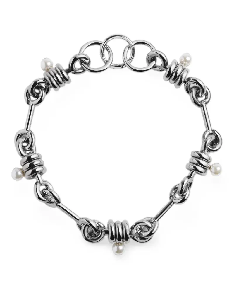 Simone Rocha Halskette mit Perlen - Silber Silber