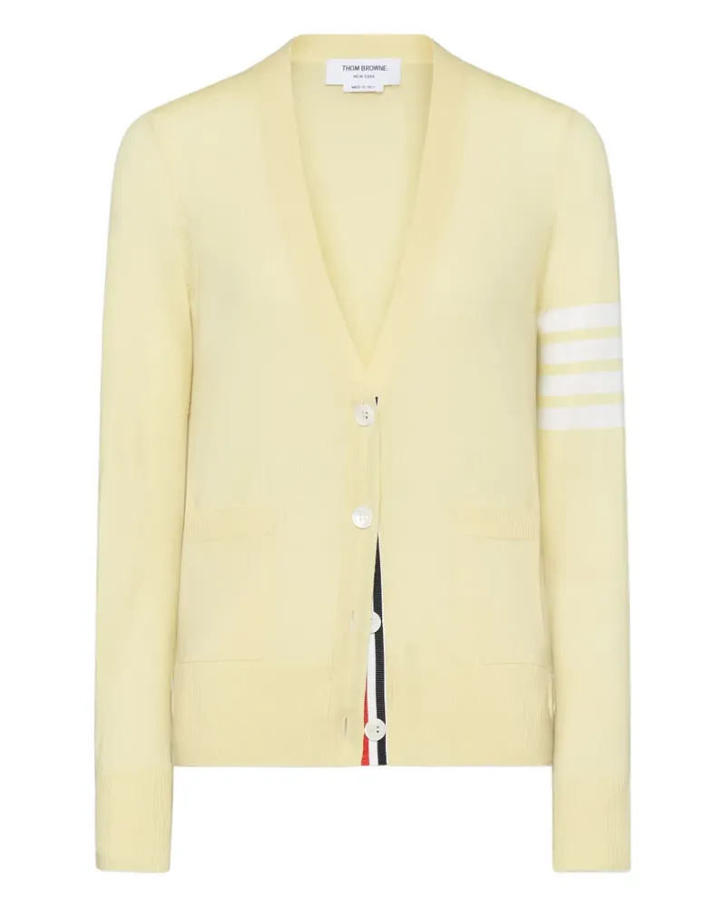 Thom Browne Cardigan mit Logo-Streifen - Gelb Gelb