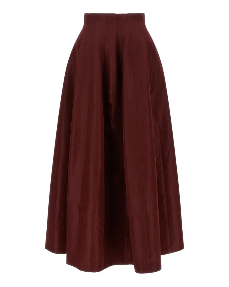 Alberta Ferretti panel-construction A-line midi skirt - Rot Rot