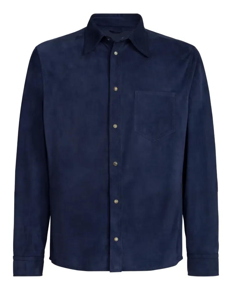 Brunello Cucinelli Hemd mit Brusttasche - Blau Blau