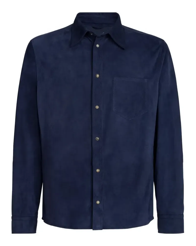 Brunello Cucinelli Hemd mit Brusttasche - Blau Blau