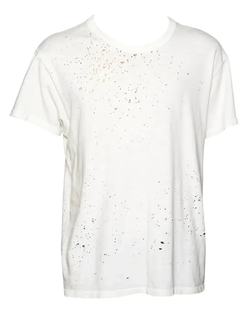 Amiri Pre-owned T-Shirt im Distressed-Look - Weiß Weiß
