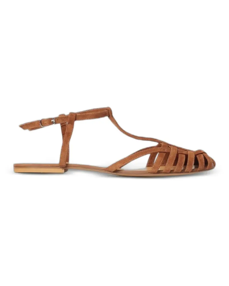 Anna F. Riemensandalen aus Wildleder - Braun Braun