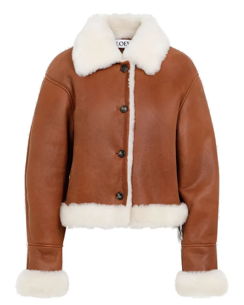 Loewe Jacke aus Faux Shearling - Braun Braun