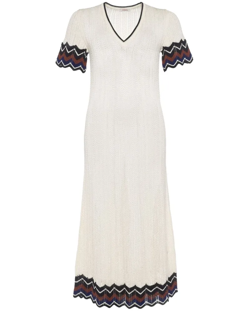 Eres Luna Kleid aus Pointelle-Strick - Weiß Weiß