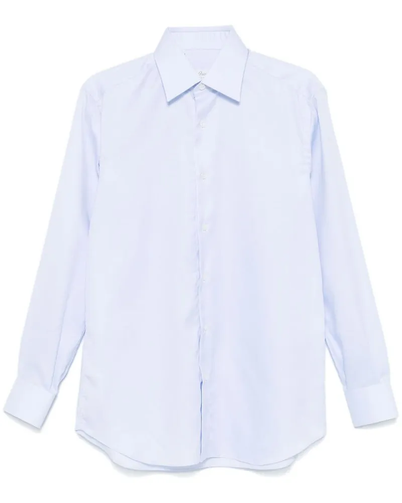 Brioni Hemd aus Popeline - Blau Blau
