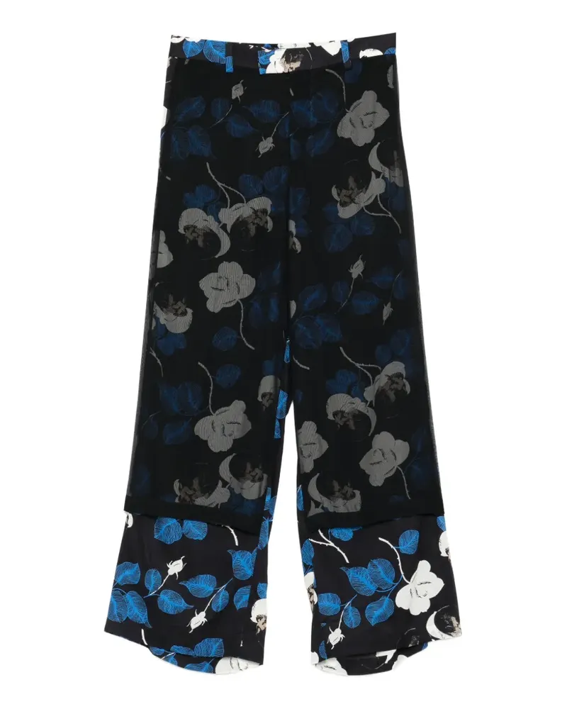 Undercover floral-print trousers - Schwarz Schwarz
