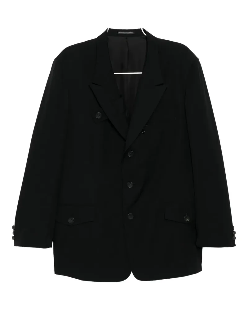 Yohji Yamamoto Einreihiges Sakko - Schwarz Schwarz