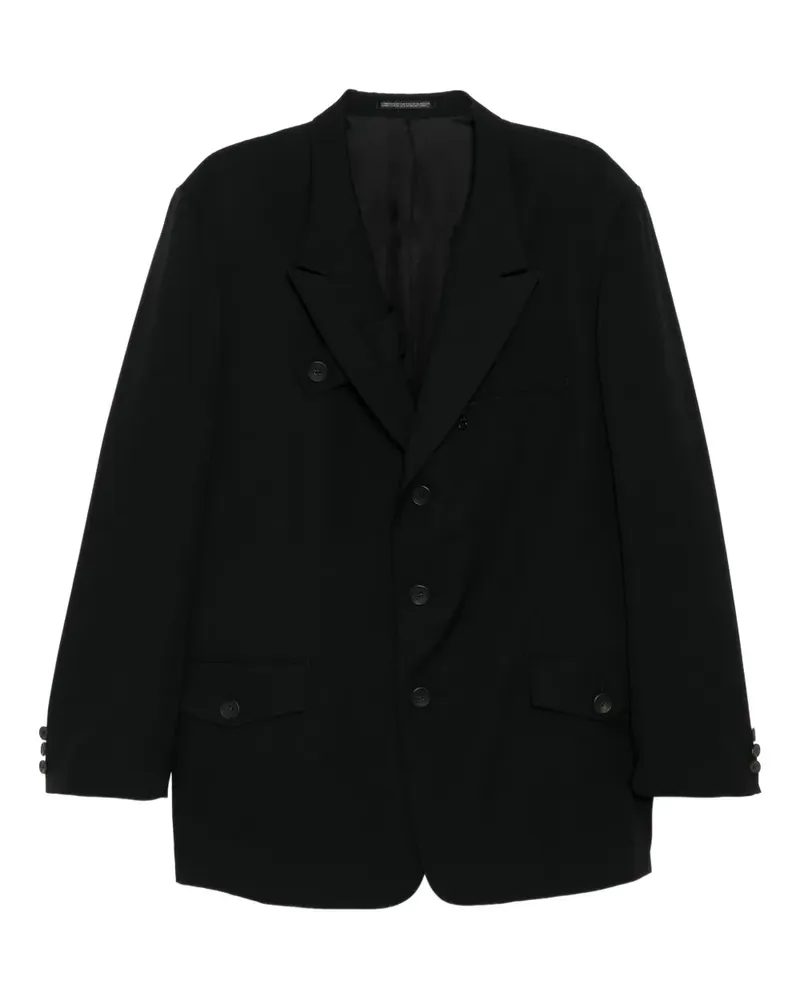Yohji Yamamoto Einreihiges Sakko - Schwarz Schwarz