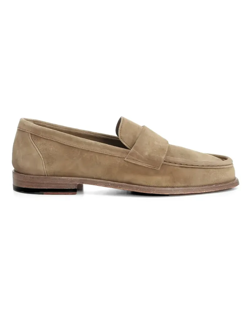 Corvari strap-detail suede loafers - Nude Nude