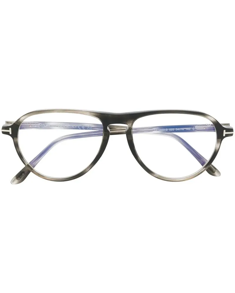 Tom Ford Pilotenbrille in Schildpattoptik - Grau Grau