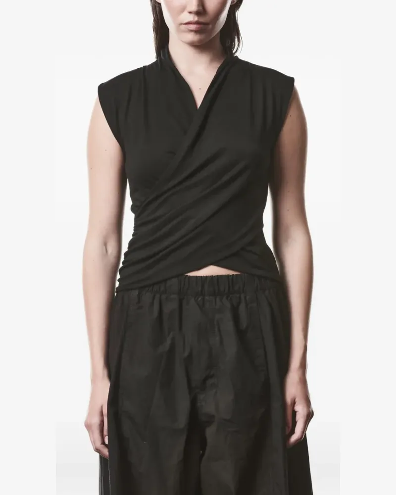 THOM KROM crossover sleeveless t-shirt - Schwarz Schwarz