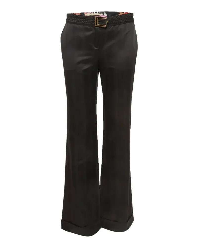 Roberto Cavalli Hose aus Satin - Schwarz Schwarz