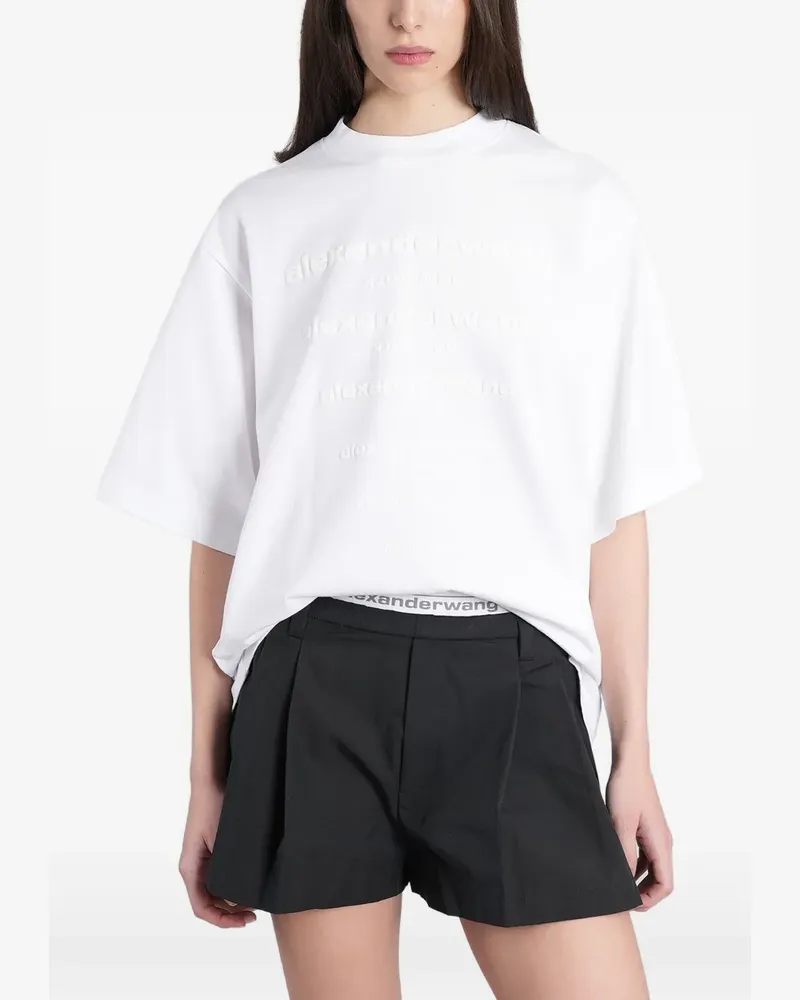 Alexander Wang Hemd mit Logo-Prägung - Weiß Weiß