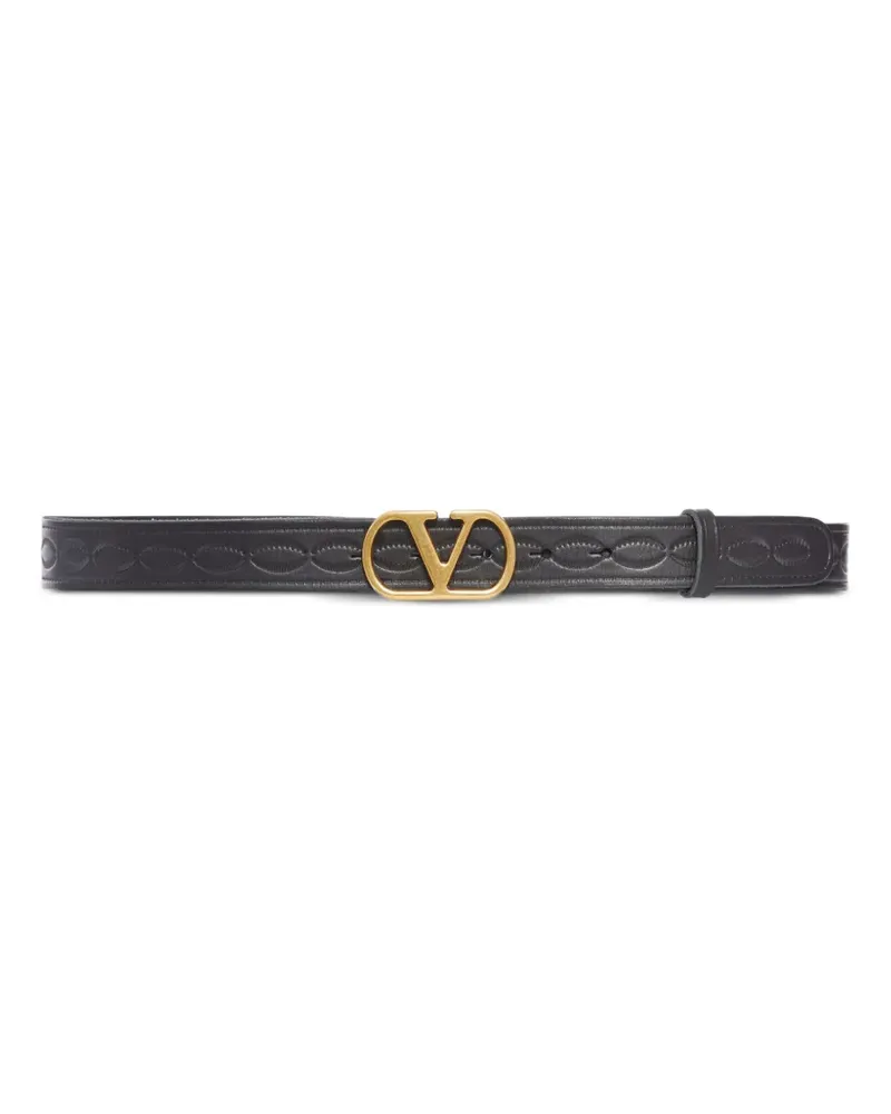 Valentino Garavani Gürtel mit Prägung - Schwarz Schwarz