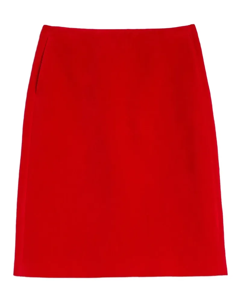 Jil Sander A-Linien-Rock aus Samt - Rot Rot