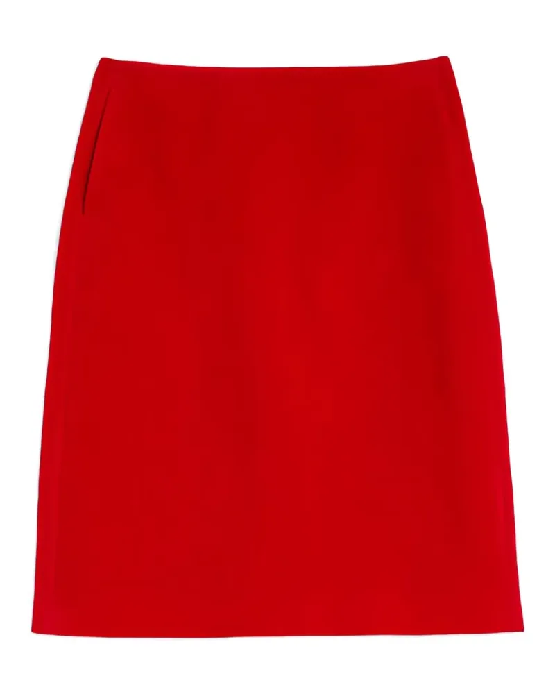 Jil Sander A-Linien-Rock aus Samt - Rot Rot