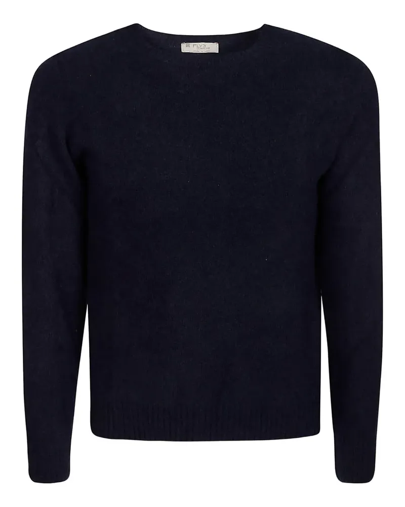 Fly London Kaschmirpullover mit Rundhalsausschnitt - Blau Blau