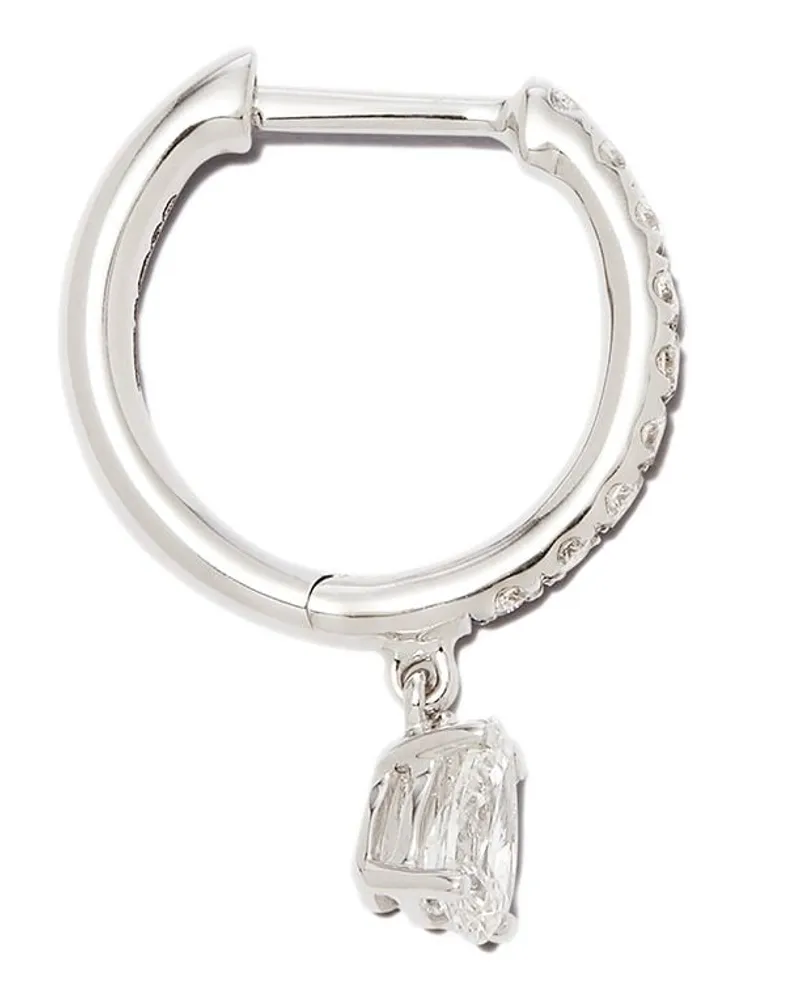 ANITA KO 18kt Weißgoldcreole mit Diamanten - Silber Silber