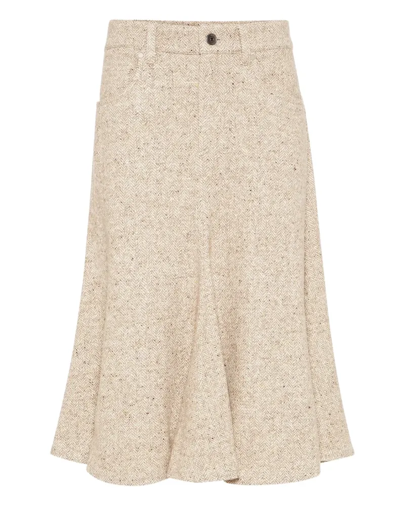 Brunello Cucinelli Midirock im Five-Pocket-Design - Nude Nude