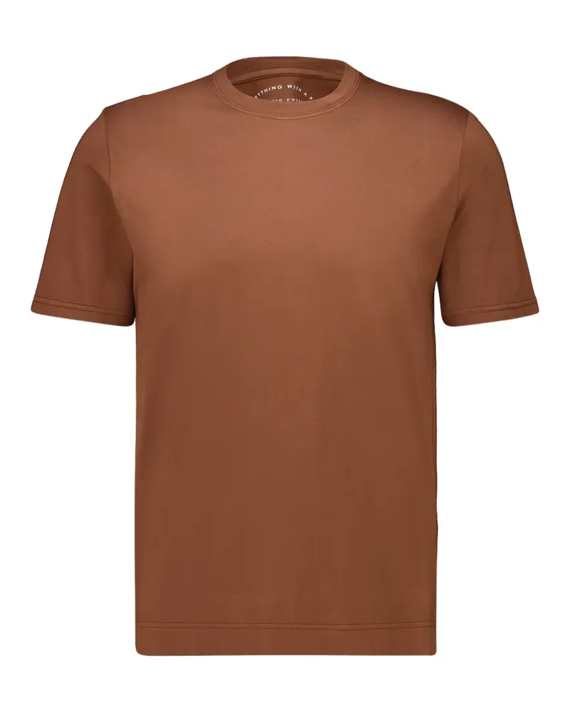 Fedeli Giza short-sleeve knitted t-shirt - Braun Braun