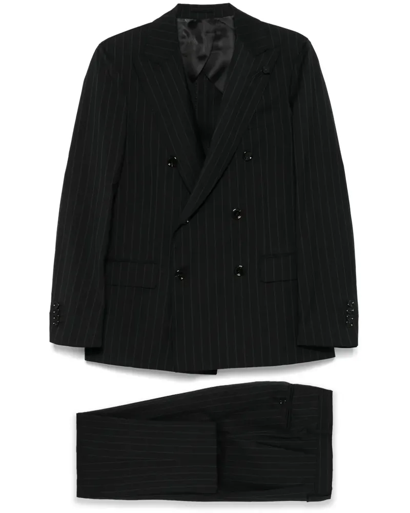LARDINI Anzug mit Nadelstreifen - Schwarz Schwarz