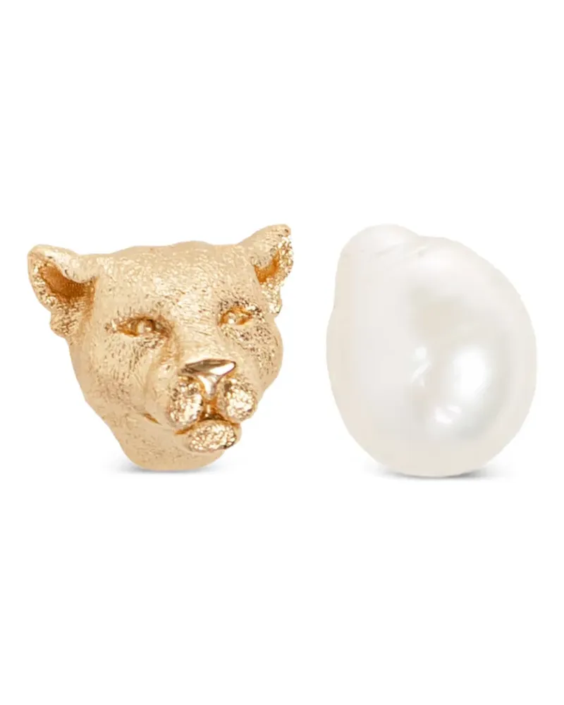 forte_forte Asymmetrische Ohrringe mit Tiermotiv (4er-Set) - Gold Gold