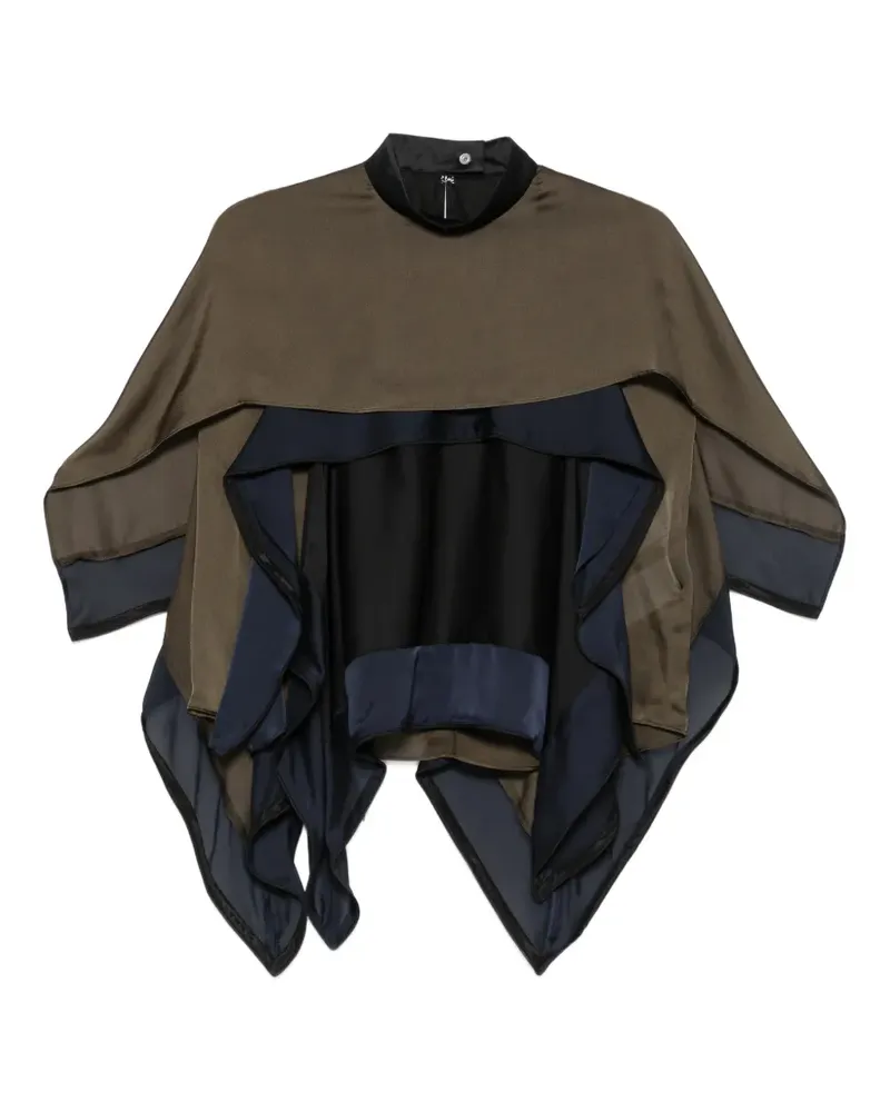 Sacai Semi-transparente Tüllbluse - Grün Grün