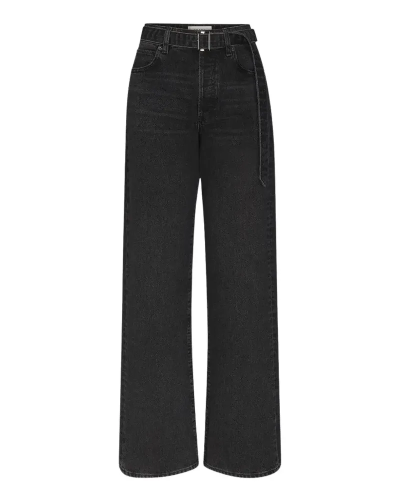 Frame Denim Weite Jeans mit Gürtel - Schwarz Schwarz