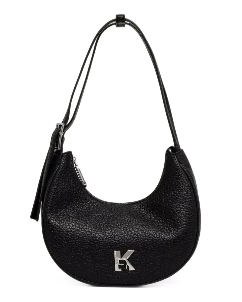 Karl Lagerfeld logo-plaque grained-leather tote bag - Schwarz Schwarz