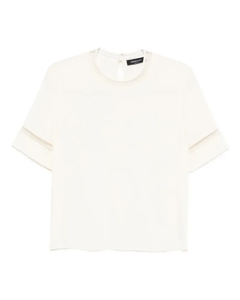 Fabiana Filippi sleeve-detail blouse - Nude Nude